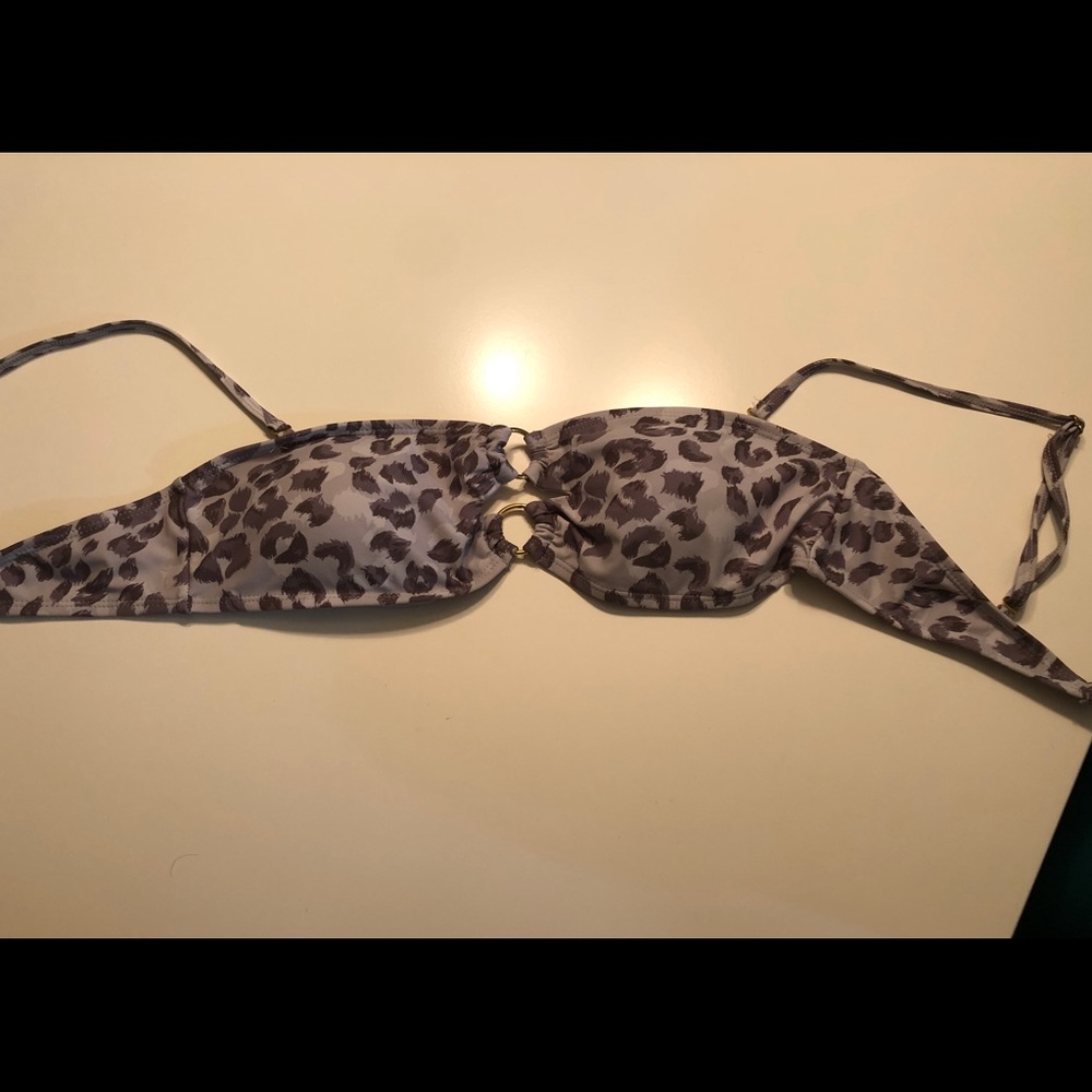 Gray leopard bathing suit